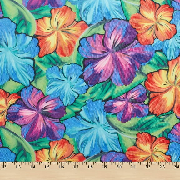 Ottertex Printed Canvas Fabric Waterproof Outdoor 60" Wide 600 Denier Sold by The Yard (Aloha)