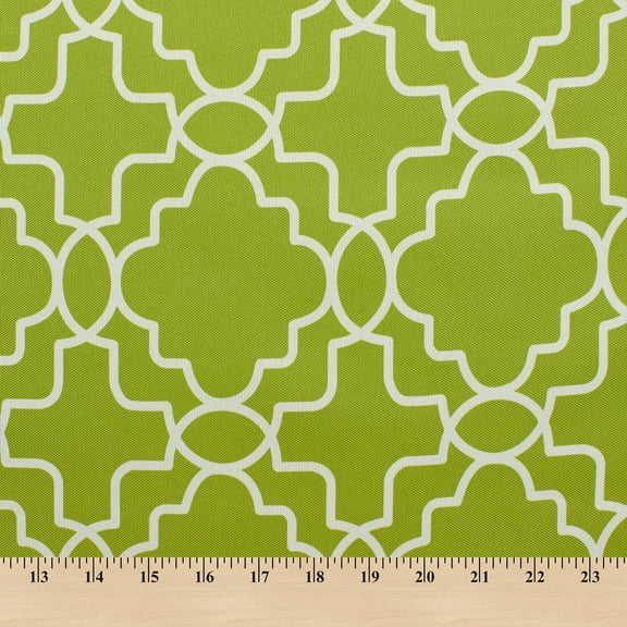 Ottertex Printed Canvas Fabric Waterproof Outdoor 60" Wide 600 Denier Sold by The Yard (Green Trellis)
