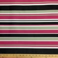 thumbnail image 1 of Ottertex Printed Canvas Fabric Waterproof Outdoor 60" Wide 600 Denier Sold by The Yard (Stripes Fuchsia), 1 of 1
