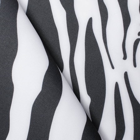Ottertex® Waterproof Canvas Zebra Print Polyester PVC Abrasion Resistant PFAS-Free Mildew Resistant Indoor Outdoor Fabric By The Yard (1 Yard)