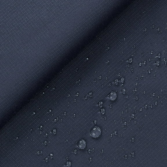 Ottertex® Waterproof Tear / Abrasion Resistant 200D (8.7oz) DWR & PU Coated PFSA Free Polyester Ripstop Fabric By The Yard (Navy Blue, 1 Yard)
