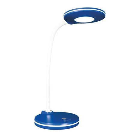 OttLite - Study LED Desk Lamp with 3 Brightness Settings, Flexible Neck and Clear Sun Technology - Blue and White