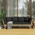 thumbnail image 1 of Otto Acacia Wood Outdoor Expandable Daybed with Water Resistant Cushions, Black and Gray, 1 of 9