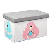 Otto & Ben 23 Inch Toy Storage Chest Organizer, Sheep and Knitting