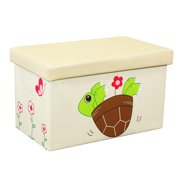 Otto & Ben 23 Inch Toy Storage Chest Organizer, Turtle and Flower