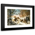 thumbnail image 1 of Otto Grashof 24x18 Black Modern Framed Museum Art Print Titled - The Tsarevich Alexander Nikolaevich on a Bearhunt on the Outskirts of Moscow (1843), 1 of 5
