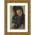 thumbnail image 1 of Otto Heinrich Engel 11x14 Gold Ornate Wood Frame and Double Matted Museum Art Print Titled - Two Young Women in Fohrer Tracht (Approx. 1901-1914), 1 of 4