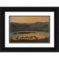 thumbnail image 1 of Otto Hesselbom 18x13 Black Ornate Wood Framed Double Matted Museum Art Print Titled - View Over Lake Aerran (1900), 1 of 5