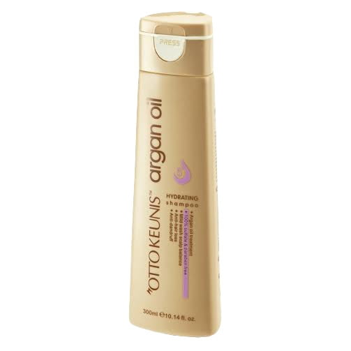 Otto Keunis 5+ Argan Oil Hydrating Shampoo For Damaged, Dry, Brittle, Weak Hair. Weightless Rehydration -Hair Loss Protection-300ml/ 10.14 fl.oz Parabens Free.