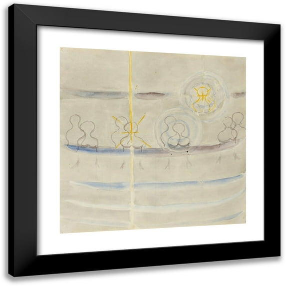 Otto Meyer-Amden 12x12 Black Modern Framed Museum Art Print Titled - Diary Leaf (1928-32)