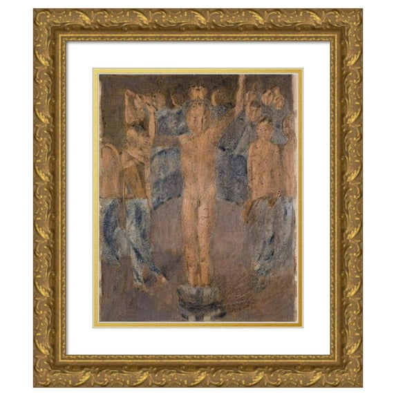Otto Meyer-Amden 20x24 Gold Ornate Framed and Double Matted Museum Art Print Titled - Undressing