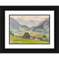 thumbnail image 1 of Otto Modersohn 24x18 Black Ornate Framed Double Matted Museum Art Print Titled: View into the Valley (Hindelang) (1934), 1 of 5
