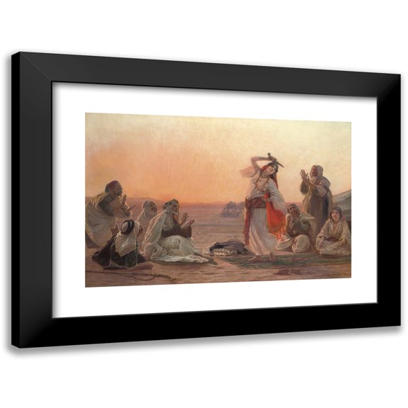 Otto Pilny 14x11 Black Modern Framed Museum Art Print Titled - A Dance at Sunset