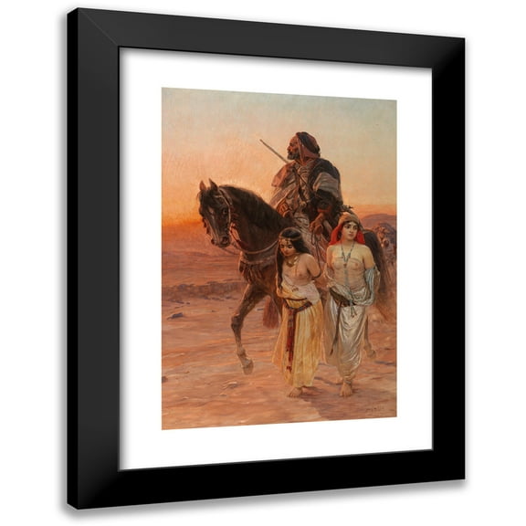 Otto Pilny 17x24 Black Modern Framed Museum Art Print Titled - A Caravan