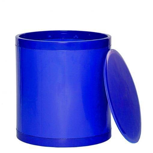 Otto Storage Stool | Round Plastic Storage Ottoman | Solid Color