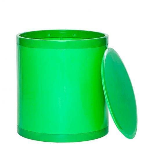 Otto Storage Stool | Round Plastic Storage Ottoman | Solid Color