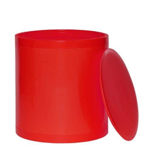 Otto Storage Stool | Round Plastic Storage Ottoman | Solid Color