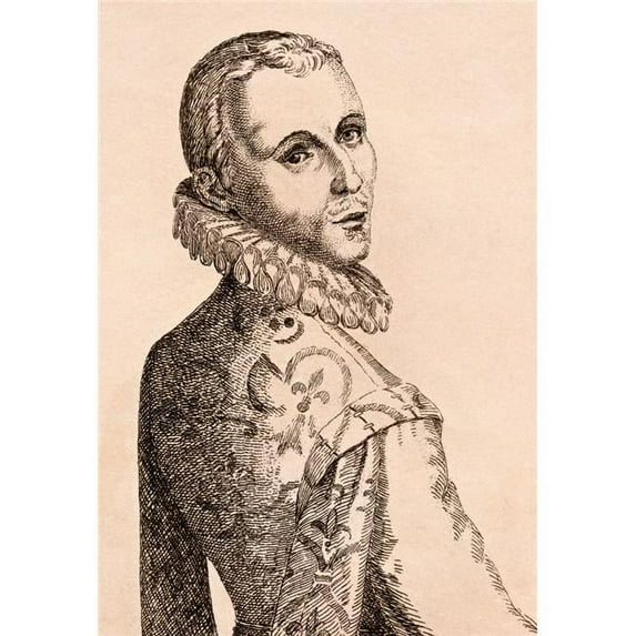 Otto Van Veen Aka Otto Venius or Octavius Vaenius 1556-1629 Belgian Artist From 75 Portraits of Celebrated Painters From Poster Print - 24 x 34