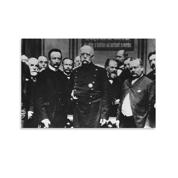 Otto Von Bismarcks Portrait Posters Vintage Black And White Art Poster Canvas Wall Art Posters For Room Aesthetic And Decor 1 Poster For Bedroom Living Room Bathroom Kitchen Office Decor