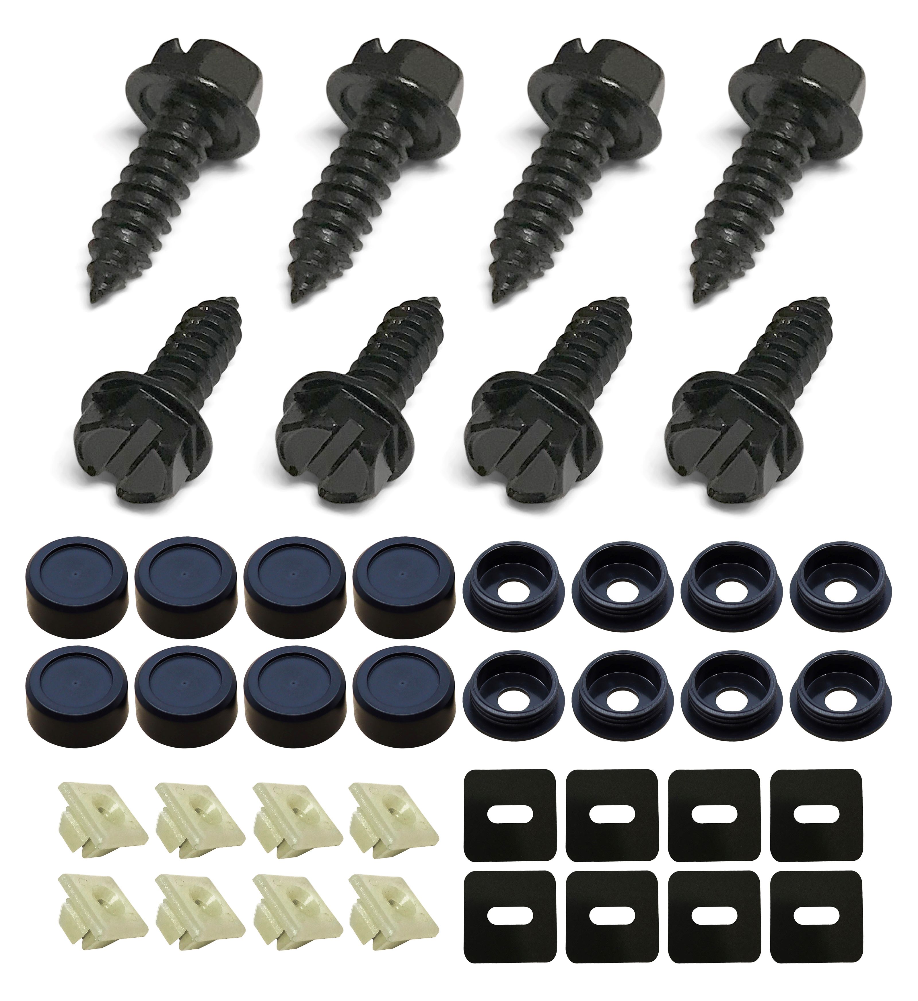 OttoSpeed License Plate Screw Fastener Kit (Black Stainless Steel