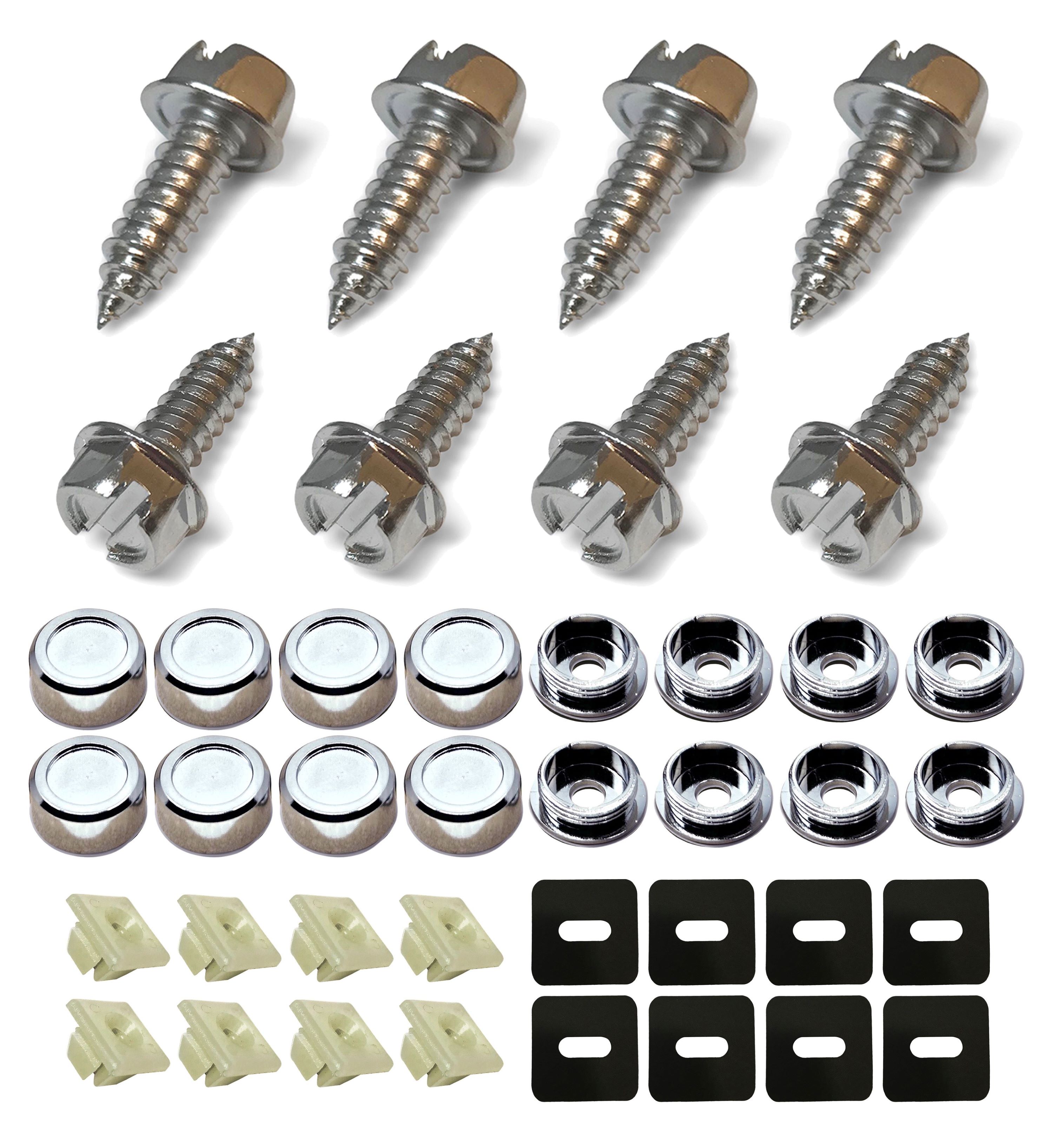 OttoSpeed License Plate Screw Fastener Kit (Chrome Stainless Steel