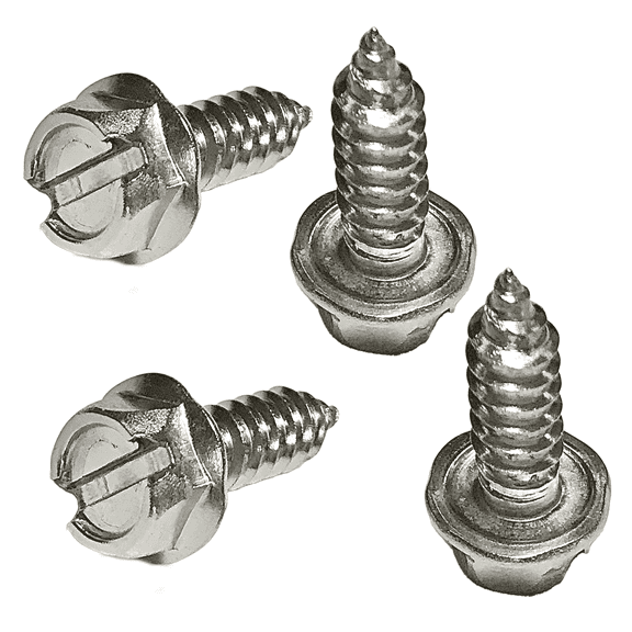 OttoSpeed Rustproof License Plate Screws, Stainless Steel, 4-Pack