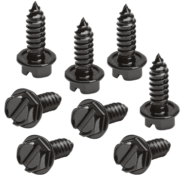 OttoSpeed Rustproof License Plate Screws (8-Pack, Black Stainless Steel)