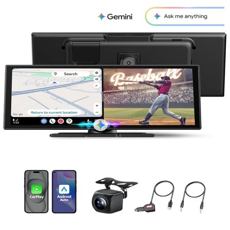 Ottocast 11.4' Wireless Carplay Screen for Car , Ottoscreen-AI, AI Voice Control , Built-in Gemini & Video App for Car play and Android Auto and Backup Camera ,Navigation