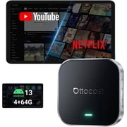 Ottocast E2 AI Box with Bluetooth Remote, Wireless CarPlay & Android Auto Adapter, 4+64GB Android 13.0