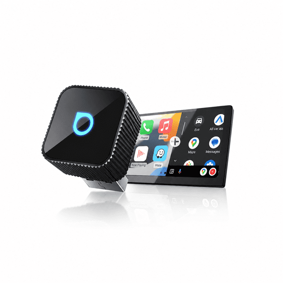 Ottocast Mini Cube 3.0 2026 Wireless CarPlay & Android Auto Adapter, Plug & Play, Auto Reconnect, Black