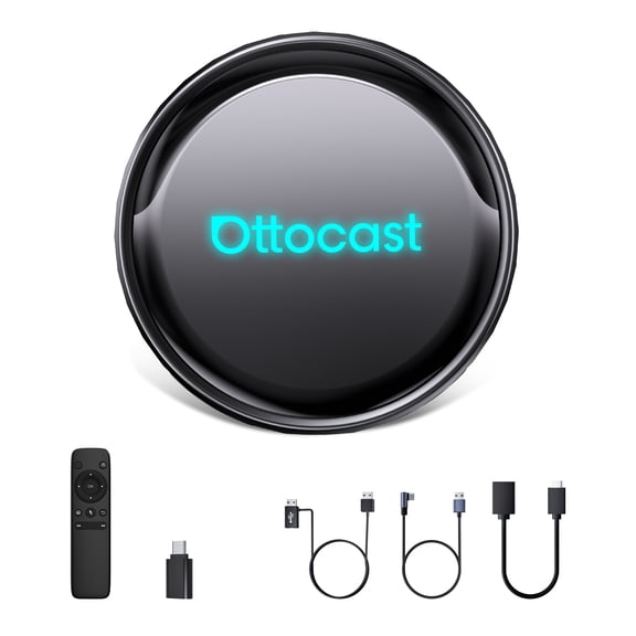 Ottocast P3 Pro CarPlay AI Box, Wireless CarPlay Android Auto Adapter with HDMI Output, Android 13, 8GB+128GB Smart Car TV Box