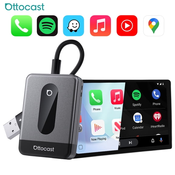 Ottocast U2Air Neo Wireless CarPlay and Android Auto Adapter, 1.2GHz Processor, Bluetooth 5.4, Dual Device Switching, Auto Reconnection
