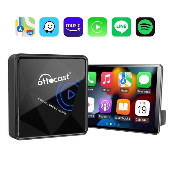 Ottocast U2Air Pro Wireless CarPlay Adapter, Plug & Play, Fast Auto-Connect, Compact for iPhone with USB/USB-C