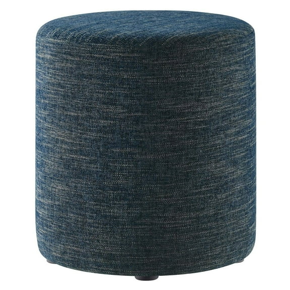 Ottoman Accent Chair, Azure Navy Blue, Fabric, Living Kitchen Cafe Bistro Hospitality Restaurant, Modern Contemporary HB36609