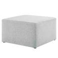 thumbnail image 1 of Ottoman Accent Chair, Grey Gray, Fabric, Living Kitchen Cafe Bistro Hospitality Restaurant, Modern Contemporary HB36578, 1 of 9