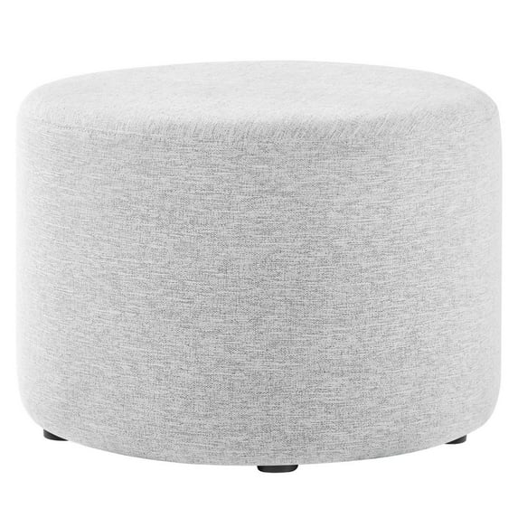 Ottoman Accent Chair, Grey Gray, Fabric, Living Kitchen Cafe Bistro Hospitality Restaurant, Modern Contemporary HB36587