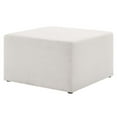 thumbnail image 1 of Ottoman Accent Chair, Ivory White, Fabric, Living Kitchen Cafe Bistro Hospitality Restaurant, Modern Contemporary HB36577, 1 of 9