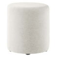 thumbnail image 1 of Ottoman Accent Chair, Ivory White, Fabric, Living Kitchen Cafe Bistro Hospitality Restaurant, Modern Contemporary HB36610, 1 of 8