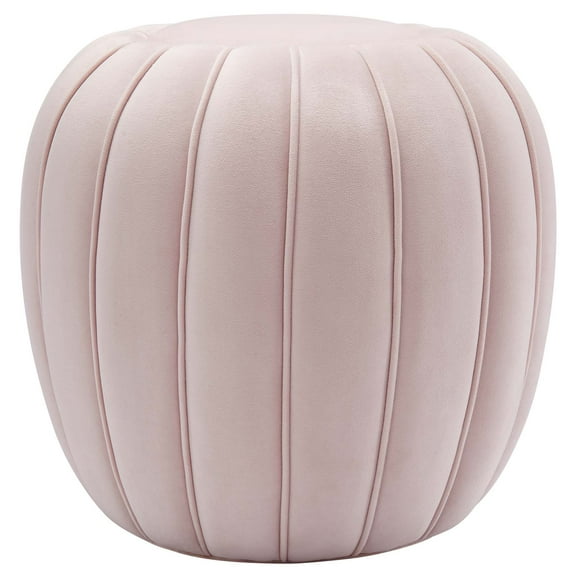 Ottoman Accent Tufted Chair , Pink, Velvet, Modern Contemporary, Mid Century Living Hotel Lounge Cafe Lobby
