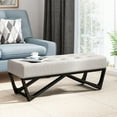 thumbnail image 1 of Ottoman | Chic Design for Various Rooms | Button Tufted Waffle Pattern Upholstered | Perfect Dimensions for Home, 1 of 5