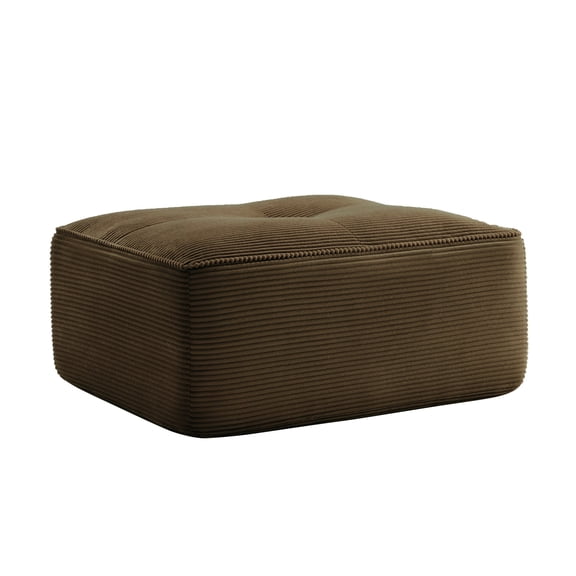 Ottoman Corduroy, No Assembly Required (Brown)
