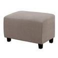 thumbnail image 1 of Ottoman Cover Rectangle, Stretch Ottoman Slipcovers 1 Piece Footstool Protector Covers Plaid Storage Ottoman Slipcover with Elastic Bottom for Living Room -Blue-Large, 1 of 8