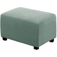 thumbnail image 1 of Ottoman Cover Slipcover Rectangle Fit Length 29"-34" Footrest Sofa Slipcovers Stool Cover Footstool Protector Covers Sage, 1 of 14