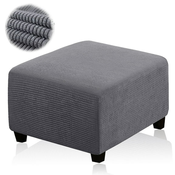 Ottoman Cover Square Large Ottoman Slipcover Stretch Footrest Stool Covers Furniture Protectors