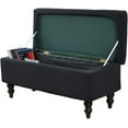 thumbnail image 1 of Ottoman Cover Stretch Storage Ottoman Bench Slipcover Jacquard Folding Storage Bench Ottoman Cover with Elastic Bottom Fit Length 41-45” Black, 1 of 14