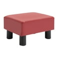 thumbnail image 1 of Ottoman Foot Rest, Stylish Rectanguar Faux Leather Foot Stool for Living Room or Bedroom, Comfortable Padded Seat, Sturdy Legs, 1 of 9