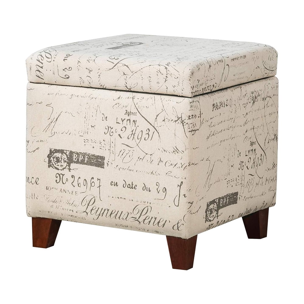 Ottoman, Footstool with FlipOpen Top and Hidden Storage Spaces