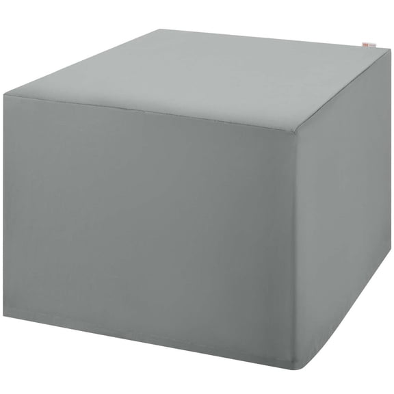 Ottoman Lounge Chair, Grey Gray, Stainless Metal, Outdoor Patio Balcony Cafe Bistro Garden Hospitality Restaurant, Modern Contemporary HB33203