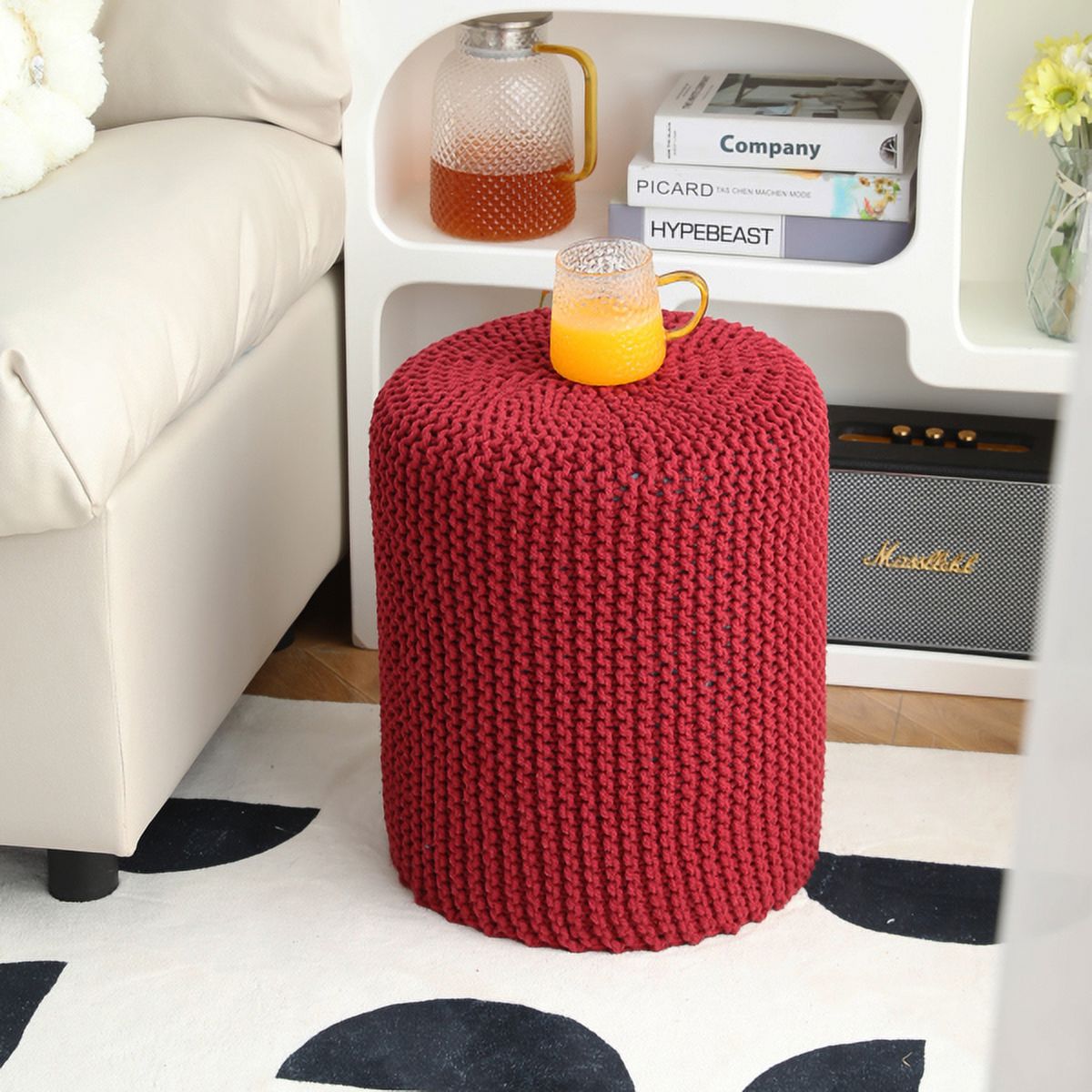 Footrest pouffe store