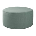 thumbnail image 1 of Ottoman Slipcovers Round Ottoman Footstool Cover Removable Green, 1 of 8